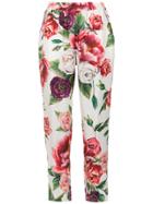 Dolce & Gabbana Floral Print Trousers - White