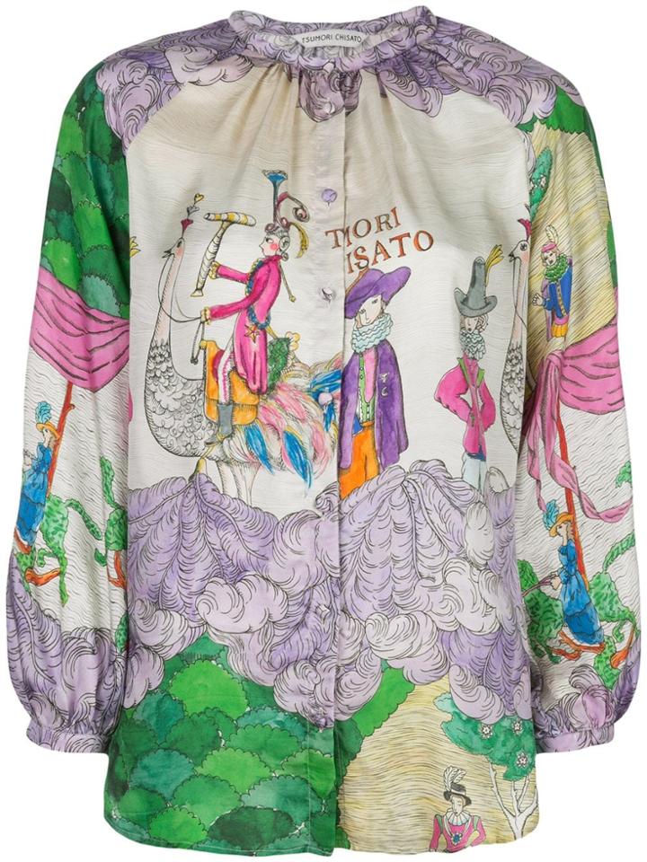 Tsumori Chisato Embroidered Long-sleeve Blouse - Multicolour