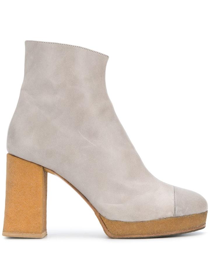 Chalayan Platform Ankle Boots - Grey