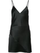 Fleur Du Mal - Mini Slip Dress - Women - Silk - Xs, Women's, Black, Silk