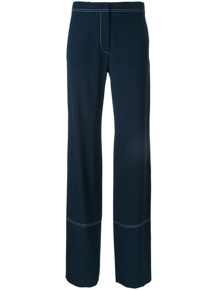 Stella Mccartney Dana Trousers, Women's, Size: 42, Blue, Silk