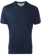 Brunello Cucinelli Classic T-shirt, Men's, Size: Large, Blue, Silk/cotton