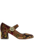 Etro Patterned Mary Jane Pumps - Brown