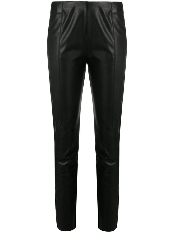 Pinko Faux Leather Skinny Trousers - Black