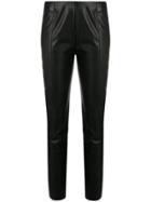 Pinko Faux Leather Skinny Trousers - Black