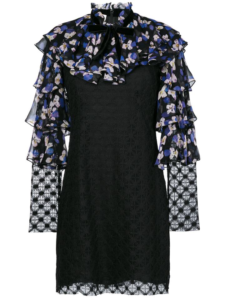 Philosophy Di Lorenzo Serafini Floral Print Ruffled Shift Dress -