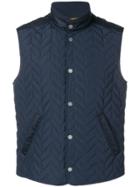 Canali Quilted Gilet - Blue