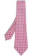 Kiton All Over Print Tie - Pink & Purple
