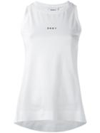 Dkny - Logo Print Tank Top - Women - Cotton - M, White, Cotton