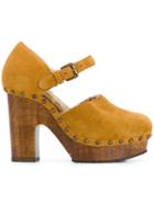 L'autre Chose Zoccolo Crosta Heels - Yellow & Orange