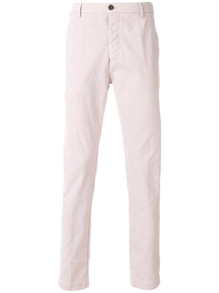 Al Duca D'aosta 1902 Fitted Chino Trousers - Pink & Purple