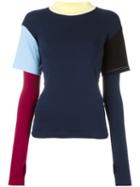 Jacquemus Colour Block Layered T-shirt, Women's, Size: 40, Blue, Cotton