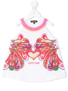 Roberto Cavalli Kids - Embroidered Hear T-shirt - Kids - Cotton/spandex/elastane - 8 Yrs, Pink/purple
