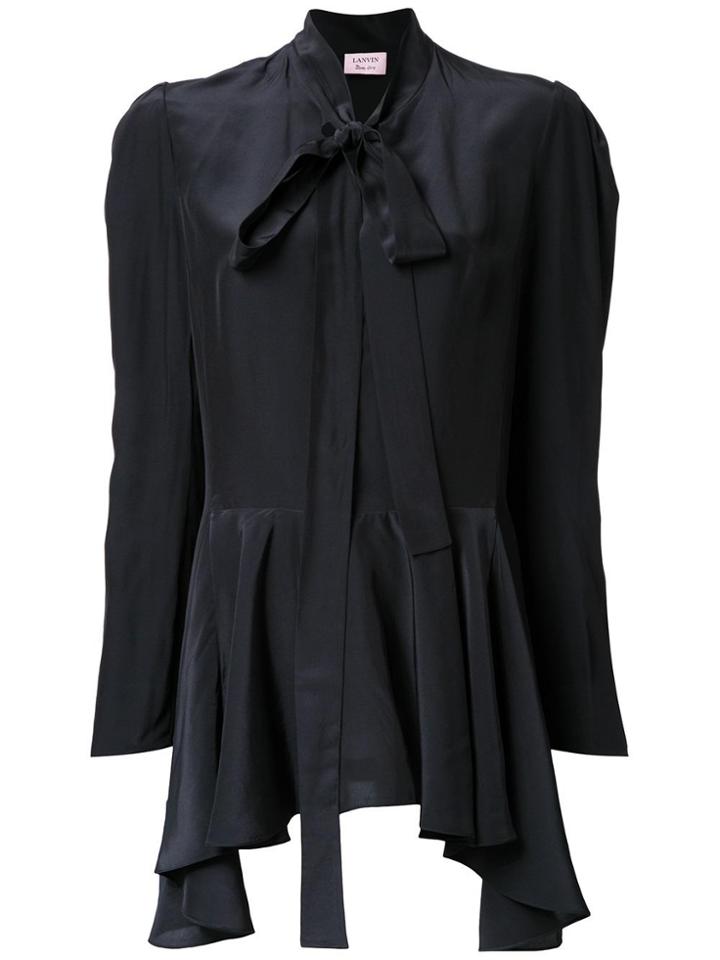 Lanvin Tied Neck Shirt - Black