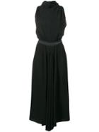 Prada Sleeveless Flared Midi Dress - Black