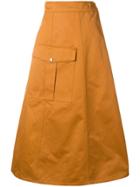 Barena Long A-line Skirt - Brown
