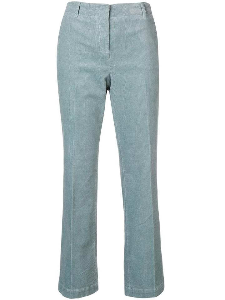 Quelle2 Straight Leg Corduroy Trousers - Blue