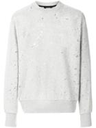 Diesel S-graham Destroyed Sweatshirt - Grey