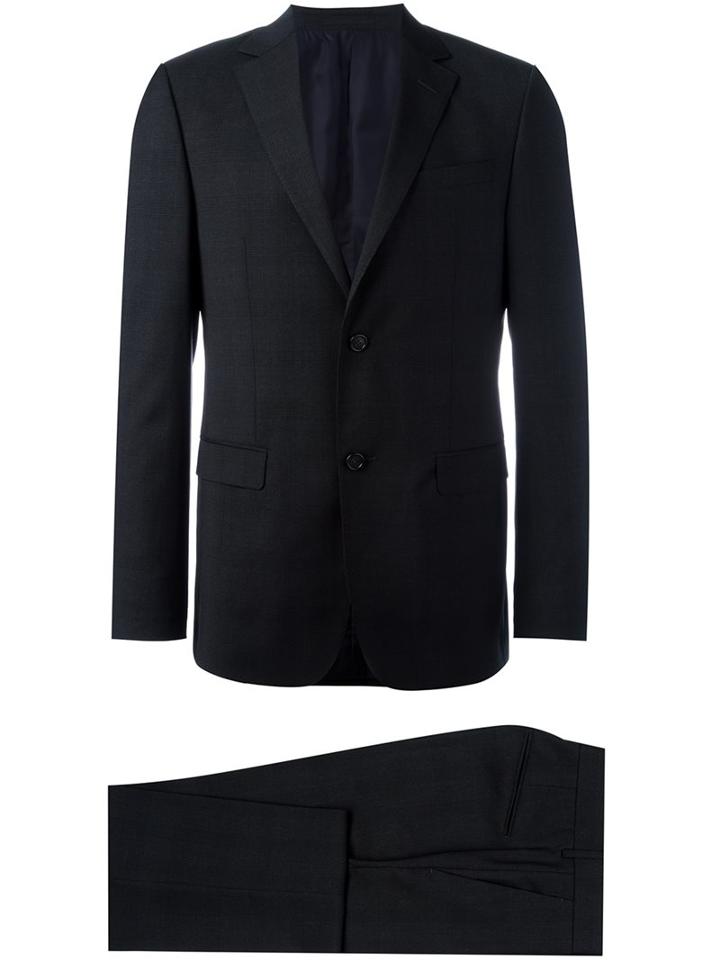 Z Zegna Notched Lapel Suit, Men's, Size: 54, Black, Cupro/wool