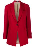 Theory Long Cutaway-front Blazer - Red