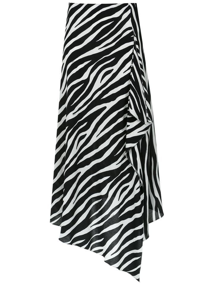 Tufi Duek Animal Print Asymmetric Skirt - Black