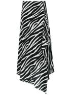 Tufi Duek Animal Print Asymmetric Skirt - Black
