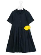Il Gufo - Shortsleeved Shirt Dress - Kids - Cotton/rubber - 5 Yrs, Blue