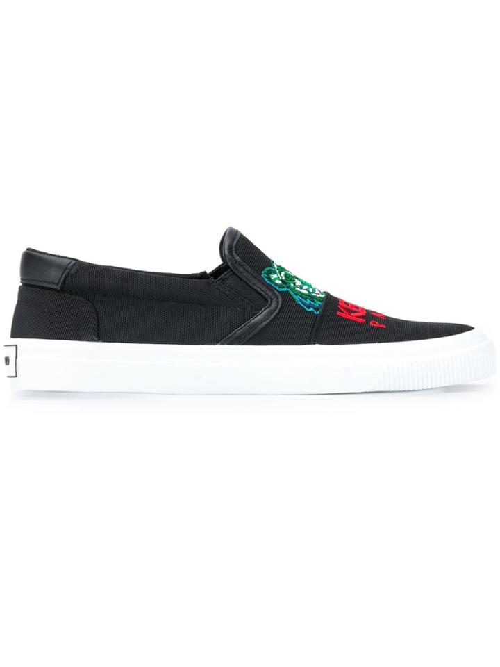 Kenzo K-skate Tiger Slip-ons - Black