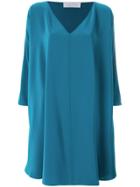 Gianluca Capannolo Oversized Side Ruffle Dress - Blue