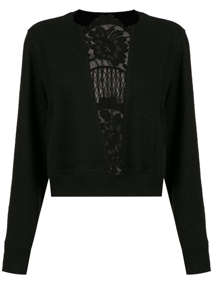 À La Garçonne Panelled Top - Black
