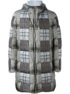 Moncler Gamme Bleu Patchwork Padded Coat - Grey