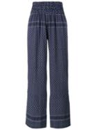 Cecilie Copenhagen Keffiyeh Cotton Trousers, Women's, Size: 2, Blue, Cotton