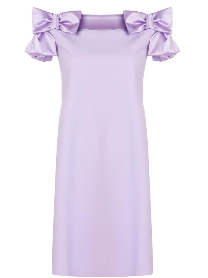 Chiara Boni La Petite Robe Bow Embellished Flared Dress - Pink &