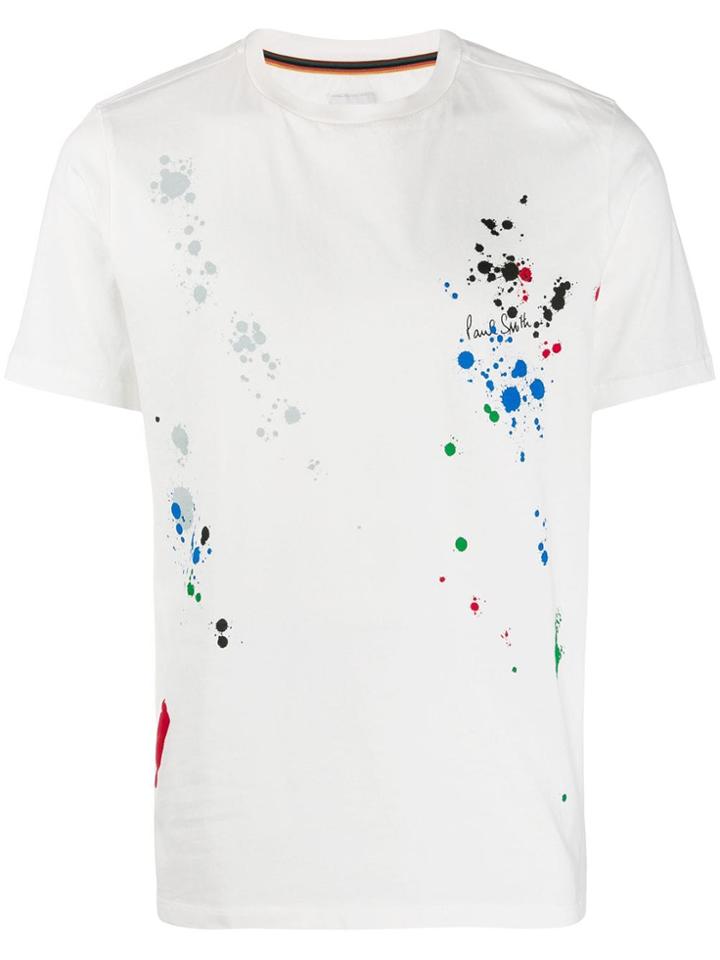 Paul Smith Splatter Print T-shirt - White
