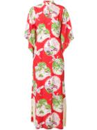 William Vintage Oriental Kimono Dress - Red