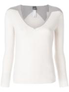 Lorena Antoniazzi Star Embellished Fitted Jumper - Neutrals