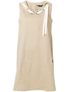 Love Moschino Woven Neck Shift Dress - Brown