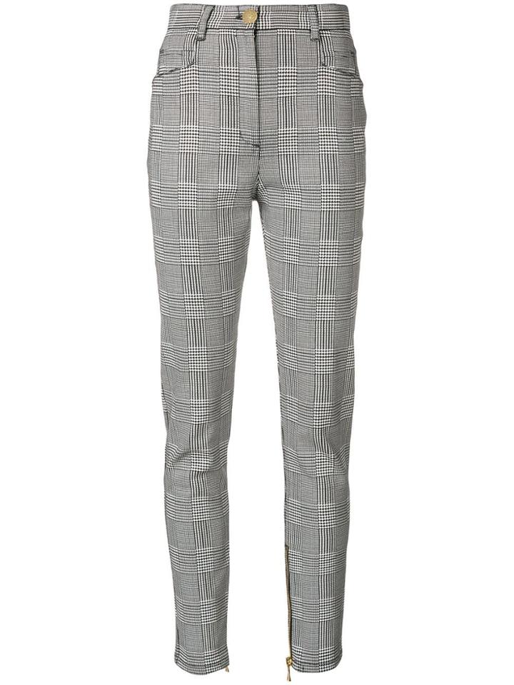 Balmain Houndstooth Trousers - Black