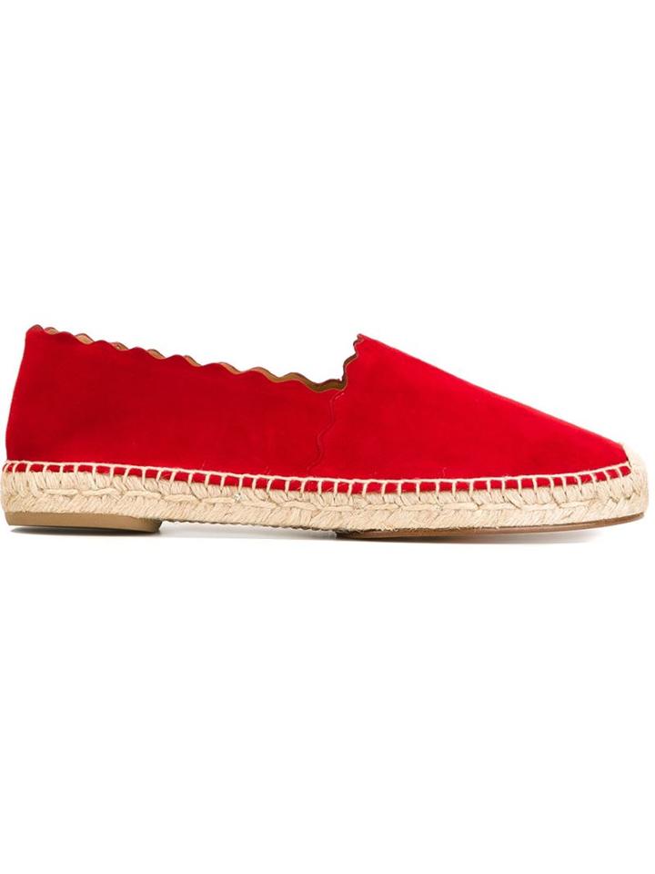 Chloé Lauren Espadrilles, Women's, Size: 36, Red, Suede/leather