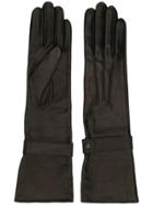 Manokhi Long Leather Gloves - Black