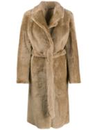 Desa 1972 Shearling Midi Coat - Neutrals