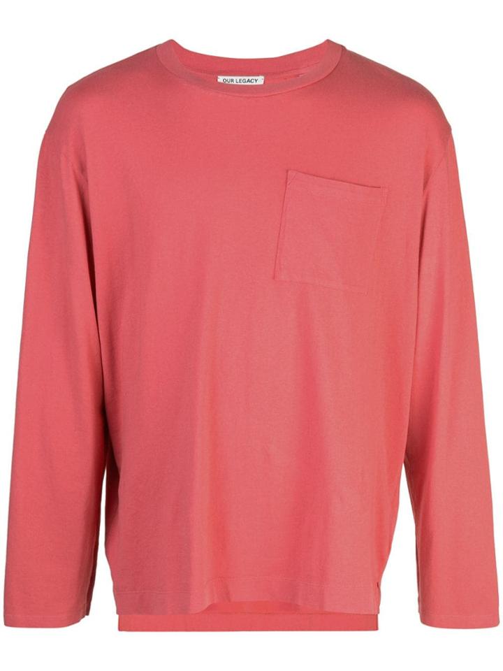 Our Legacy Boxy-fit Long-sleeved T-shirt - Red