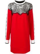 Pinko Sheer Chest Jumper Dress - Red