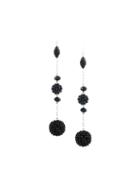 Isabel Marant Hanging Stone Cluster Earrings, Women's, Black