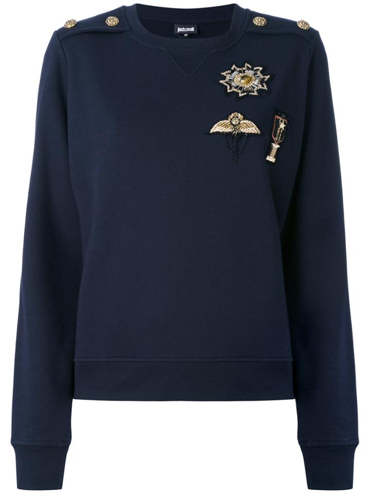 Just Cavalli Embellished Sweatshirt - Blue