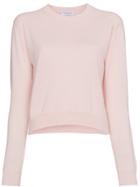 Alexandra Golovanoff Francoise Knitted Step Hem Jumper - Pink & Purple