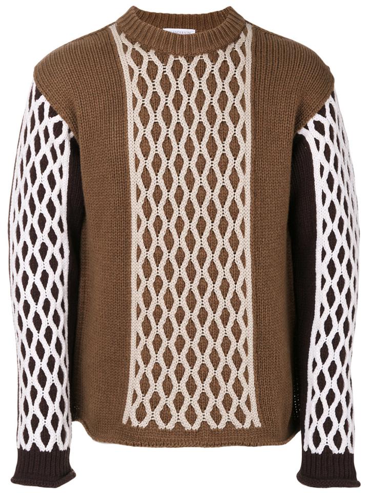 Jw Anderson Cable Knit Jumper - Brown