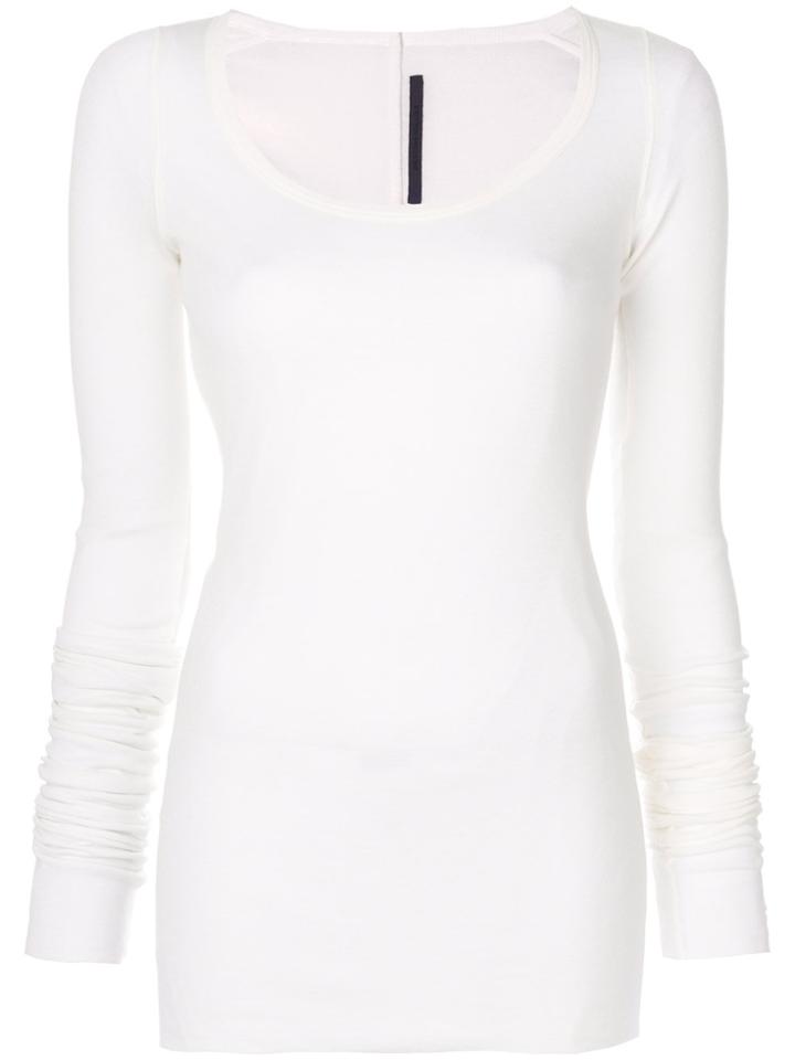Rick Owens Lilies Elongated Slim-fit Jumper - White