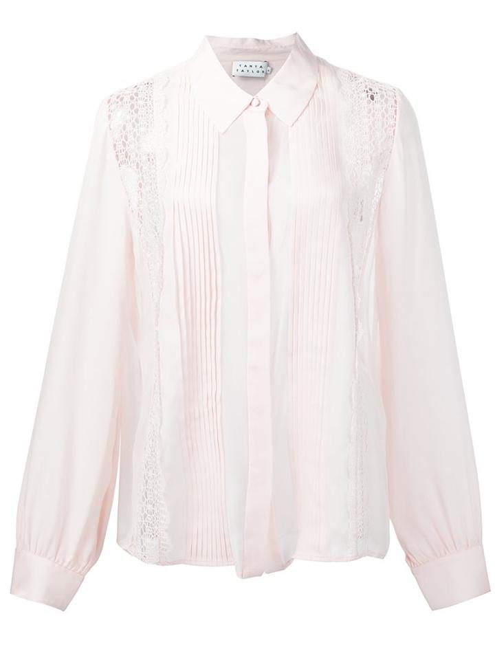 Tanya Taylor Pleated Lace Shirt