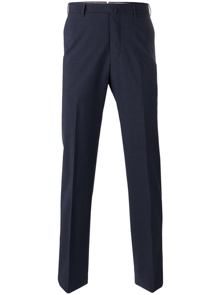 Ermenegildo Zegna Tailored Trousers, Men's, Size: 48, Blue, Cotton/wool/viscose